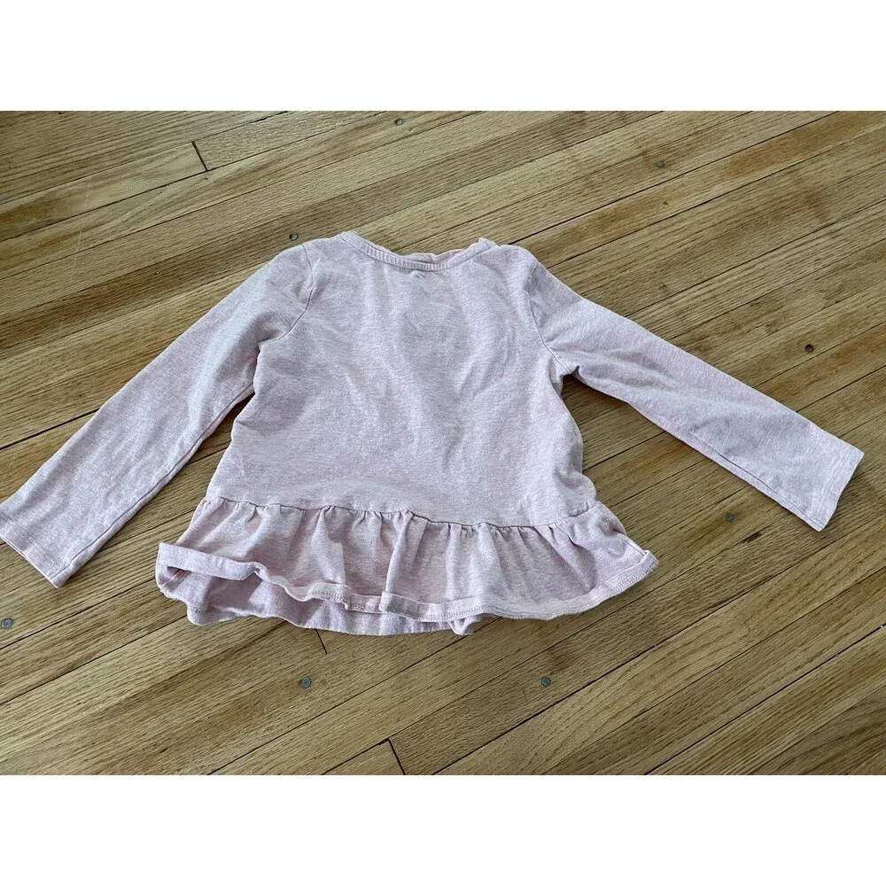 Gymboree Girl 4T Long Sleeved T-shirt Roses Pink